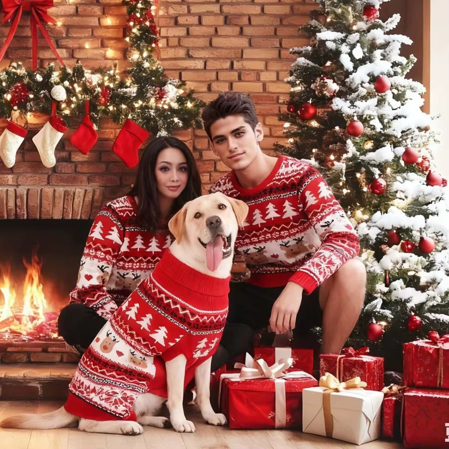 Ly Matching Dog and Owner Clothes Outfits Christmas Pet Cat Sweater Costume for Small Medium Extra Large Dogs Women Men Dog And
