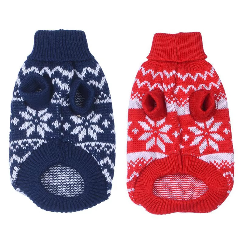 Halloween & Christmas Dog Sweater Cute Knitted Pet Jumper for Teddy Poodle Dogs, Warm Winter Puppy Outfit
