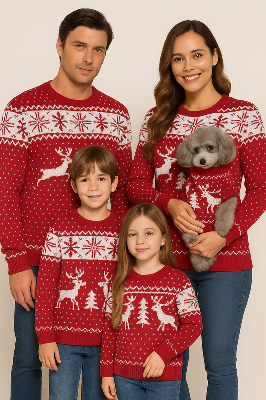 Matching Family Sweaters: Festive Pullovers for Men, Women, Kids & Couples