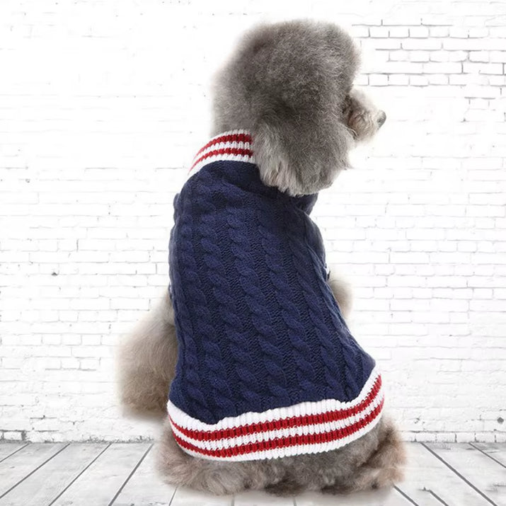 Halloween & Christmas Dog Sweater Cute Knitted Pet Jumper for Teddy Poodle Dogs, Warm Winter Puppy Outfit