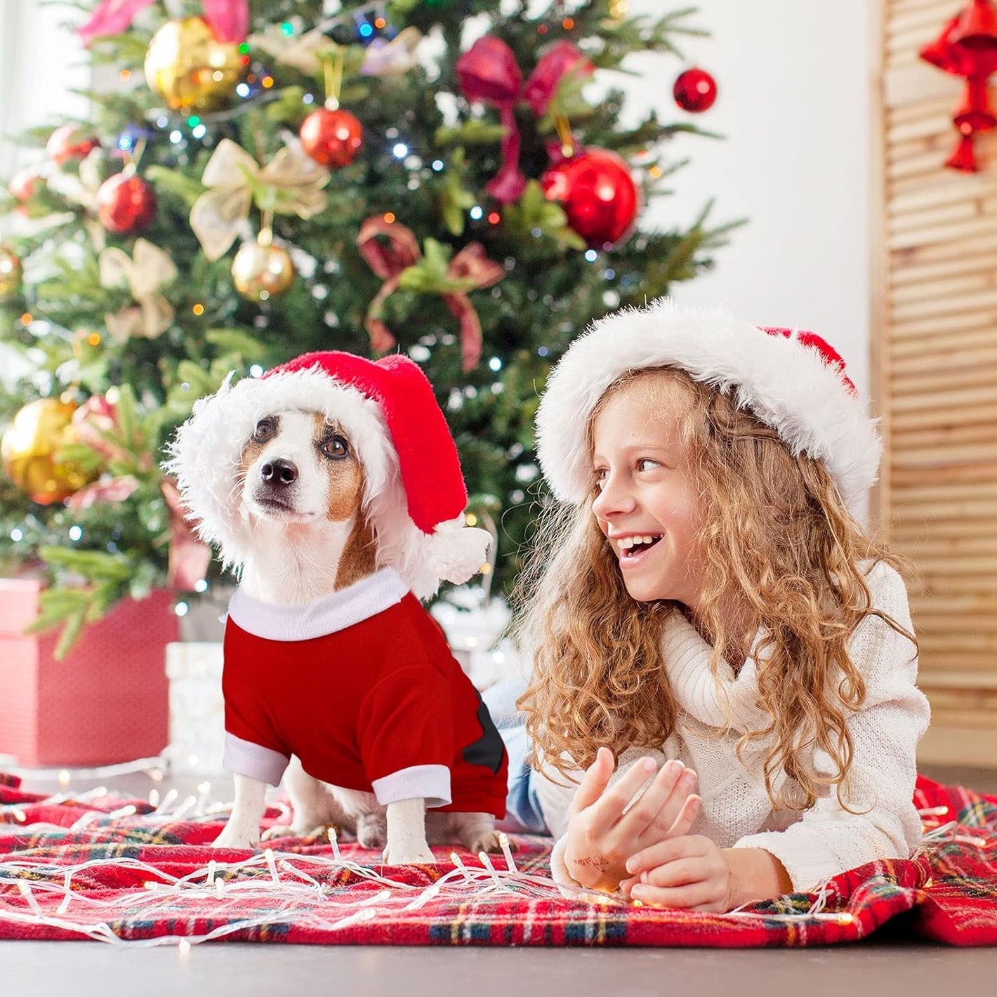 3 Pieces Dog Christmas Shirt Printed Puppy Shirt Pet Christmas Clothes Holiday Dog Cat Pet Shirts with Assorted Patterns for Christmas Cosplay Pet Apparel, Medium