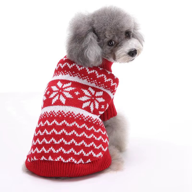 Halloween & Christmas Dog Sweater Cute Knitted Pet Jumper for Teddy Poodle Dogs, Warm Winter Puppy Outfit