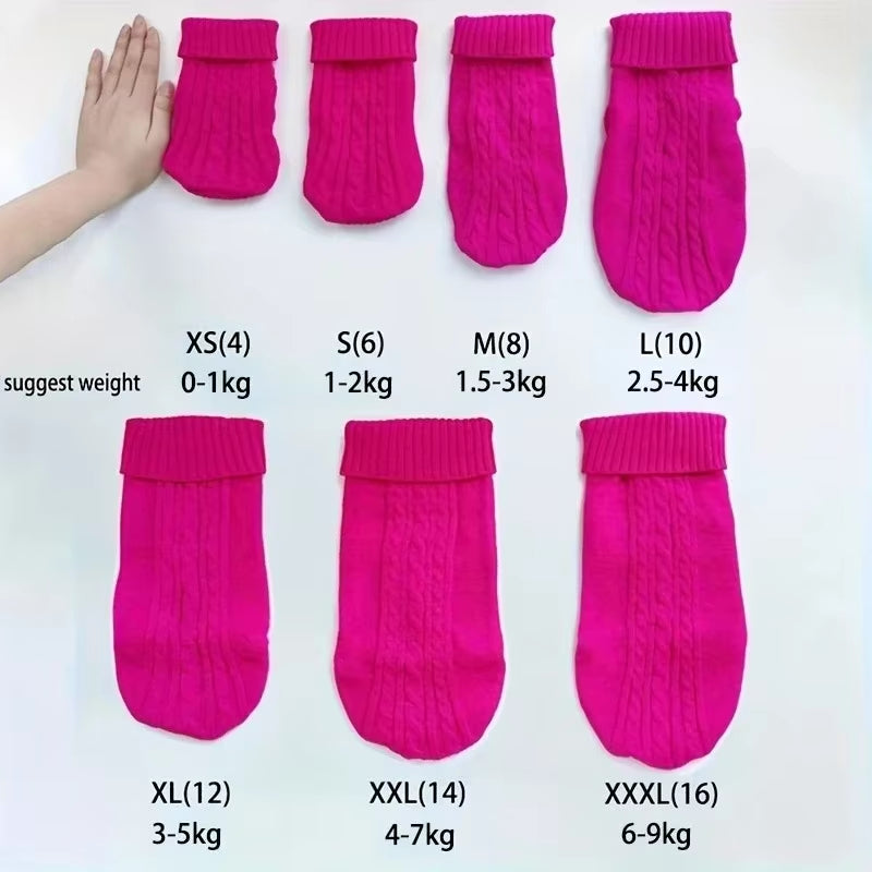 Dog Winter Clothes Knitted Pet Clothes for Small Medium Dogs Chihuahua Puppy Pet Sweater Yorkshire Pure Dog Sweater Ropa Perro