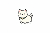 small cute cat symbol