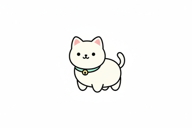 small cute cat symbol